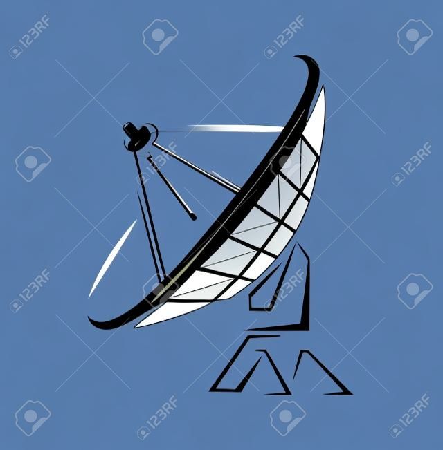 Satellitenschüssel Einfache Symbol