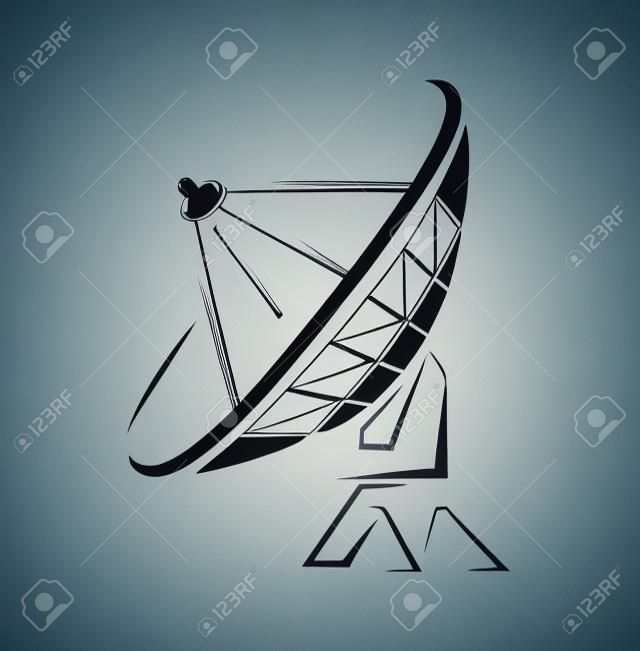 Symbol anteny satelitarnej Proste