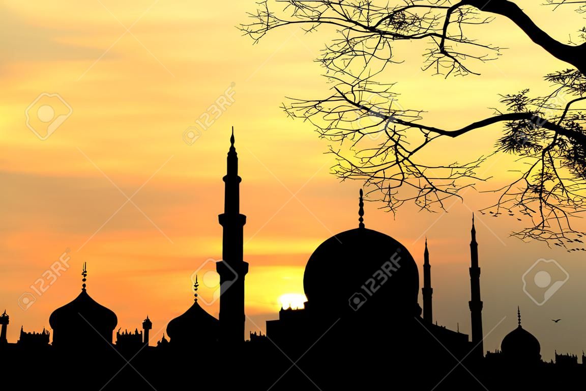 Background flou landmark mosque prière pour la paix au Moyen-Orient guerre de libération musulmane
