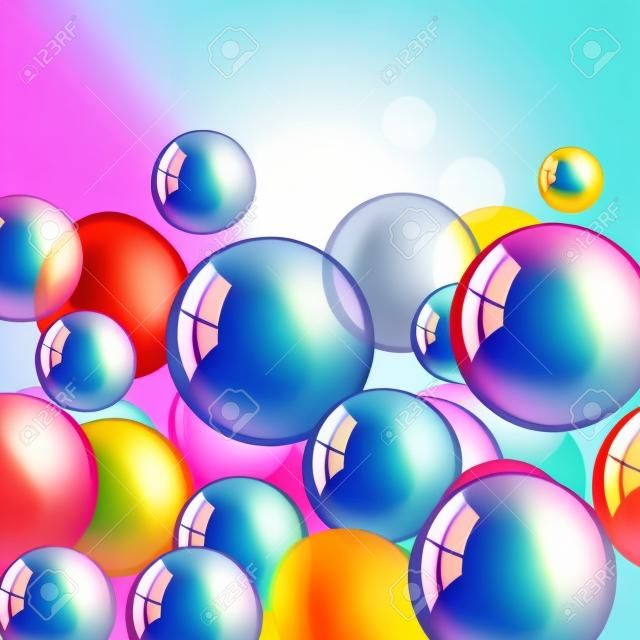 background with bubble gum. Flat bright illustration