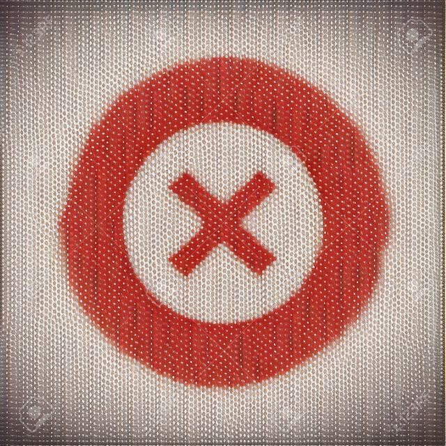 crossmark red circle icon button vector isolated on white background