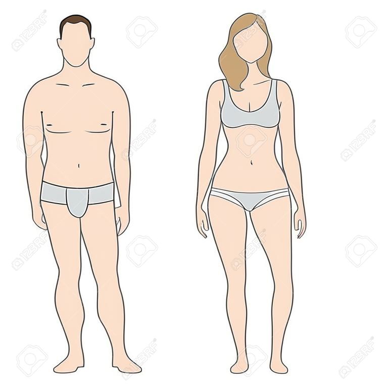 Figures d'homme et femme. Le modèle pour votre conception