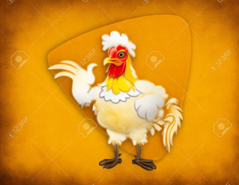 gastvrij met glimlach kip komt in bruin en geel