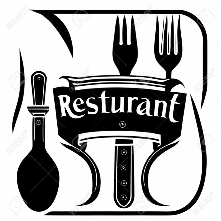 Knife, fork and spoon / Restaurant Seal