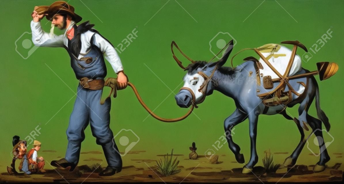 Prospector With Donkey