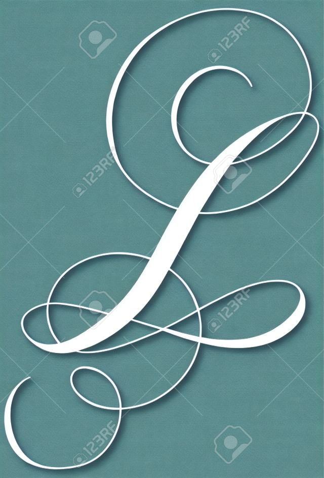 Calligraphy alphabet letter L