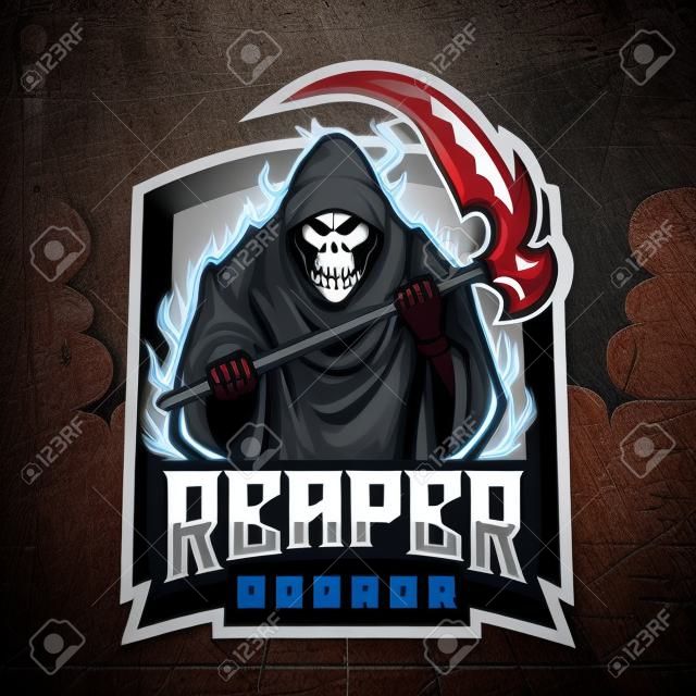 Grim reaper mascot. esport logo design