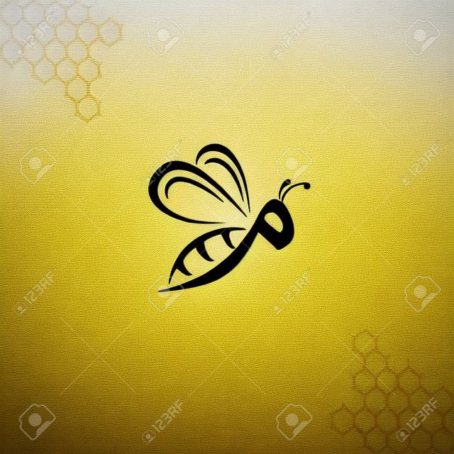Logo de calligraphie d'abeille islamique simple