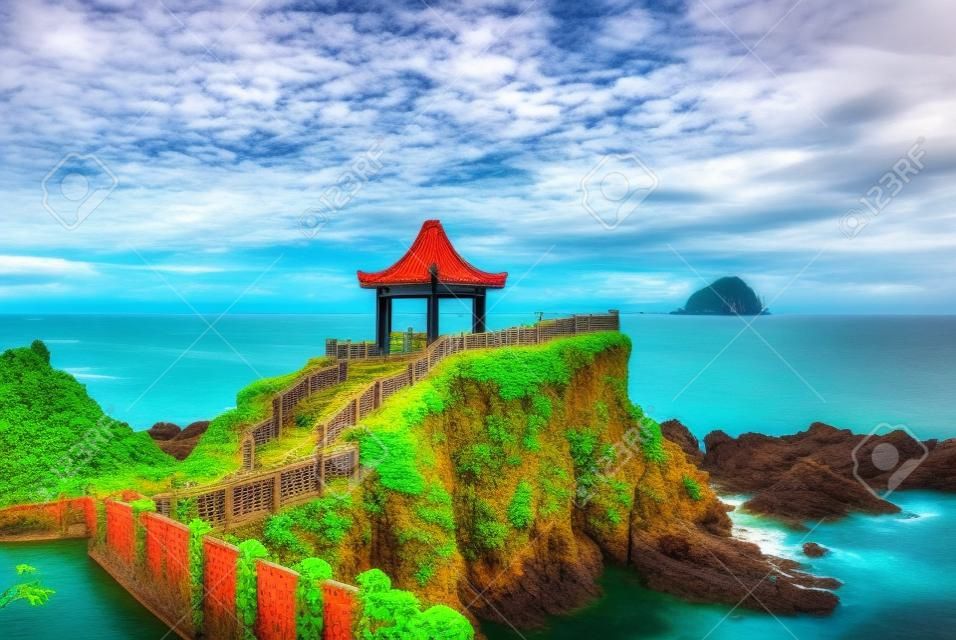 paisaje del islote Keelung y el parque de la isla Heping en Taiwán