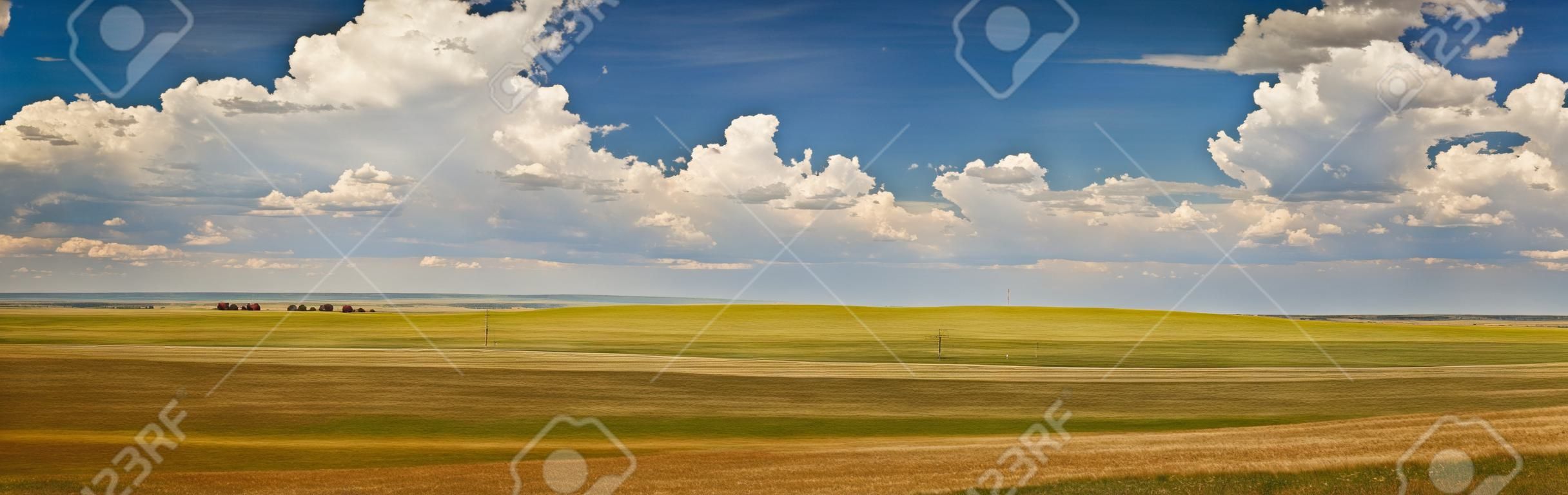 Sunny Day with Clouds Over the Great Plains in South Dakota