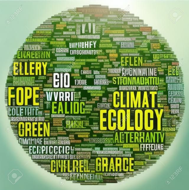 生態環境気候単語の雲