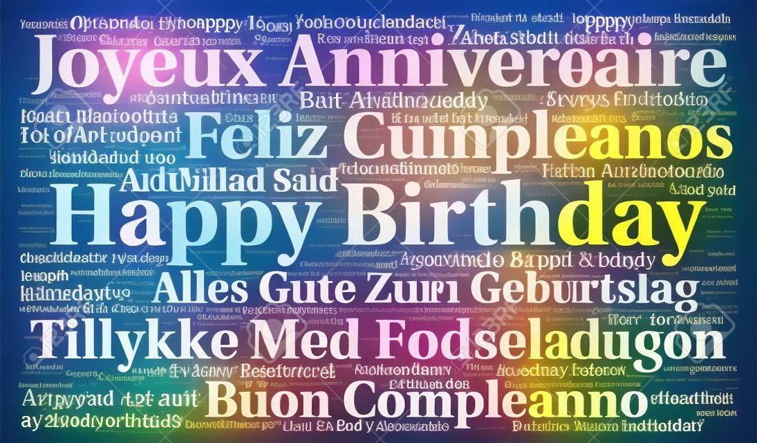 Gelukkige verjaardag in verschillende talen