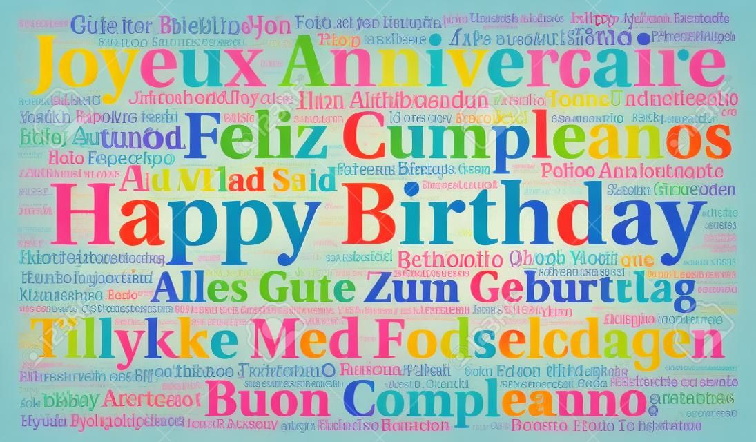 Gelukkige verjaardag in verschillende talen