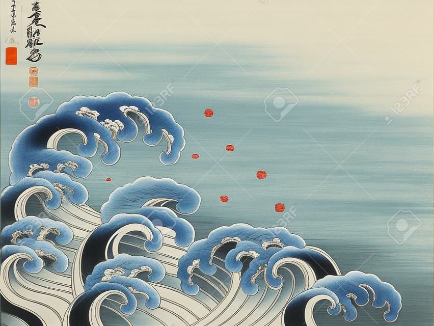 日本画の波