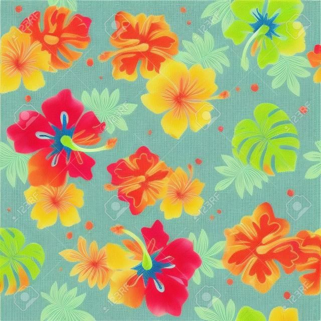 patrón de la hawaiana del hibisco