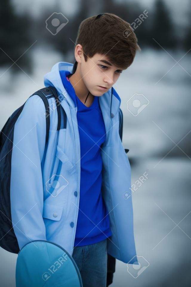 Portrait of  sad teen outdoor