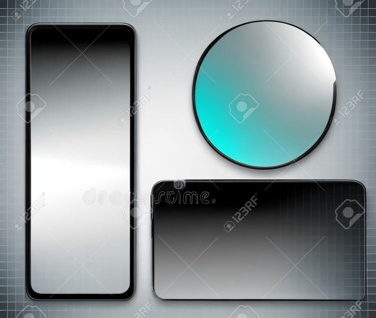 Texture of glass with reflection effect in mockup style. Realistic glare on glass. Digital screen window frame with zoom and glossy effect.Phone plastic screen, mirror glass.vector illustration eps10