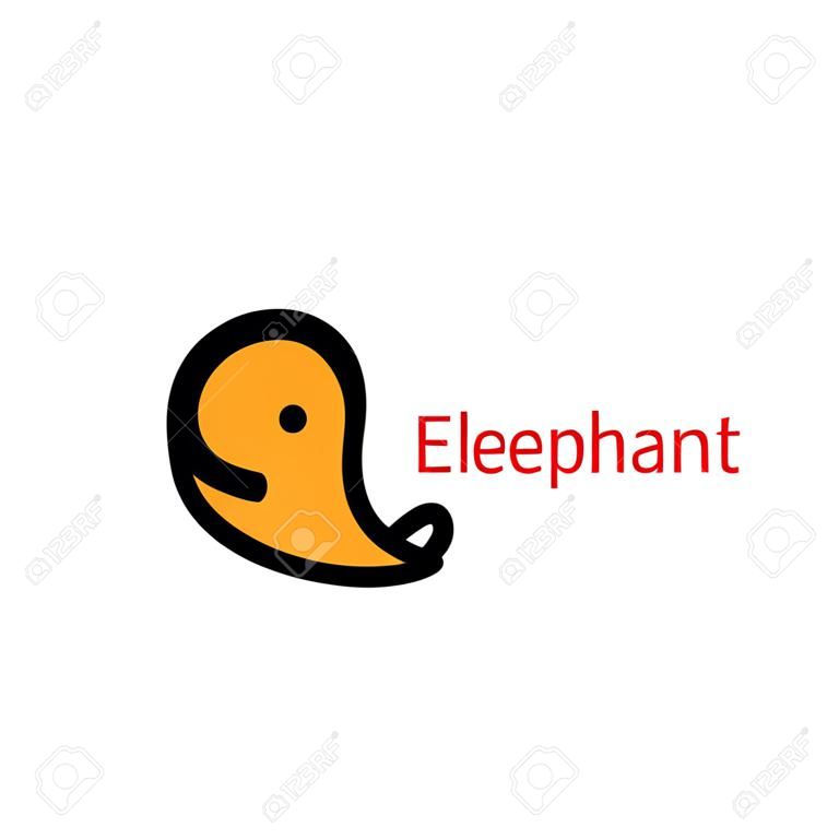elephant illustration design for bussines logo mascot