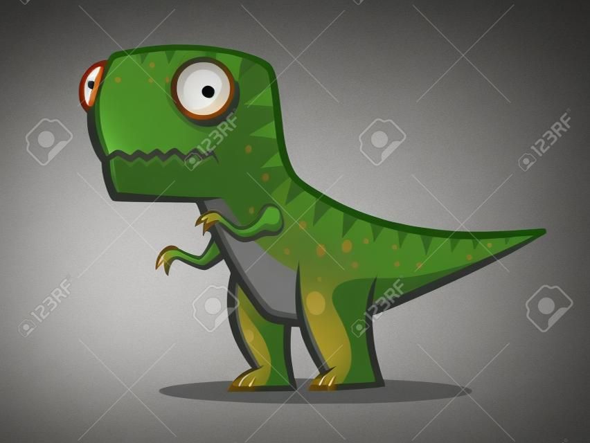 Cartoon t-rex était debout avec deux jambes