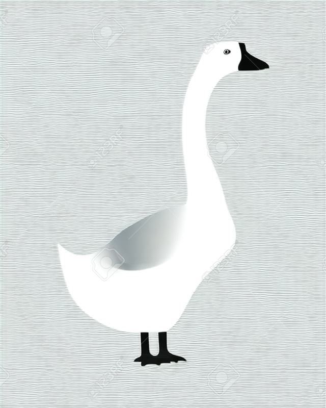 Goose Vector Illustration in Flat Design