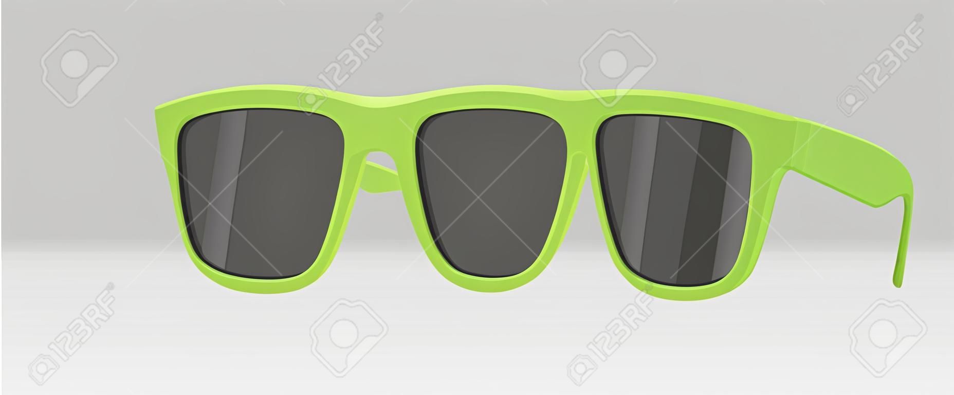 cone de óculos de sol verdes