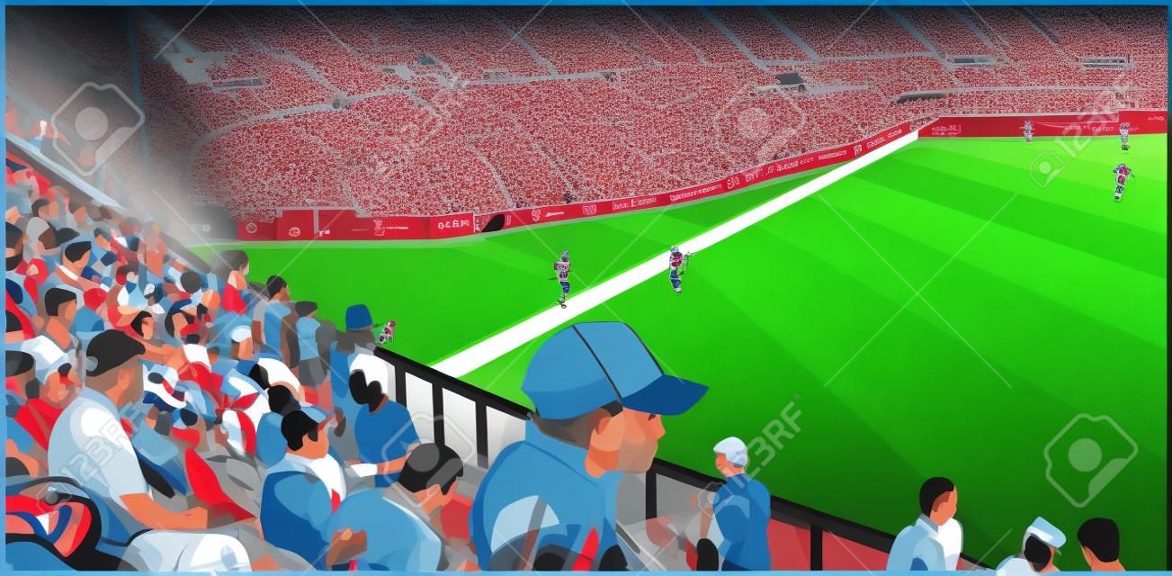 Ilustracja tłumu stadionu areny na imprezie sportowej