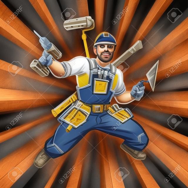 Multi-armed Builder repairman