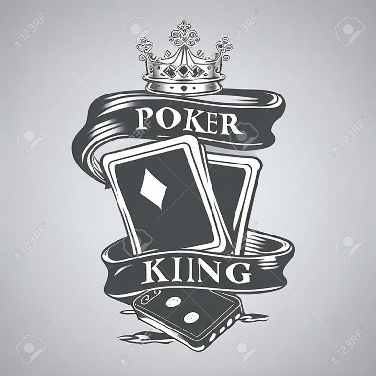 vecteur roi de tatouage de poker