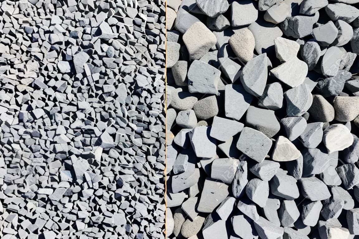 Texture of granite gravel. High resolution image of granite gravel in construction industry