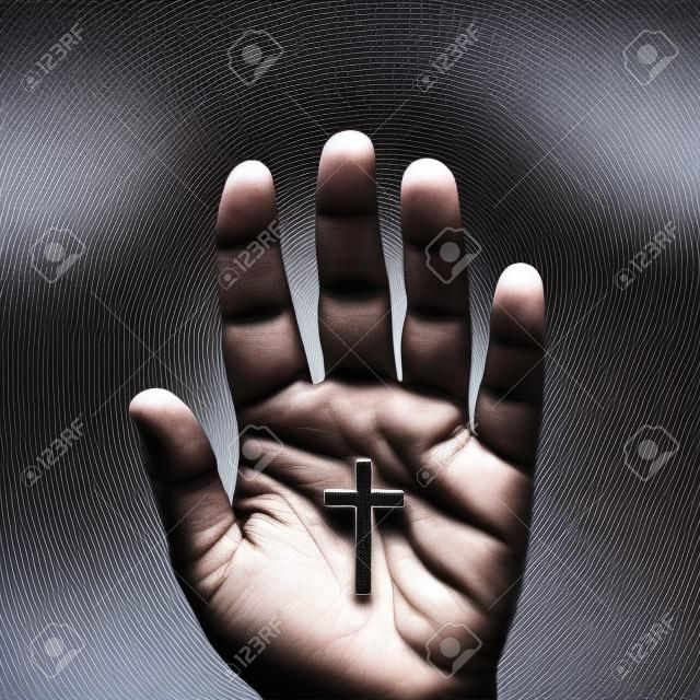  cross symbol at hand