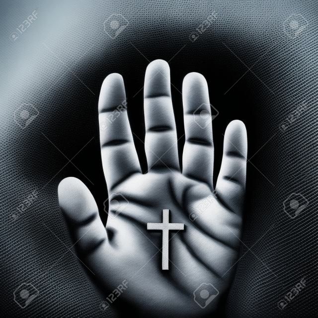  cross symbol at hand