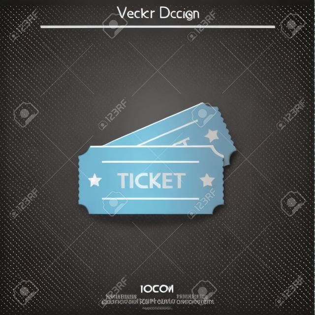 Ticket icon. Vector illustration.