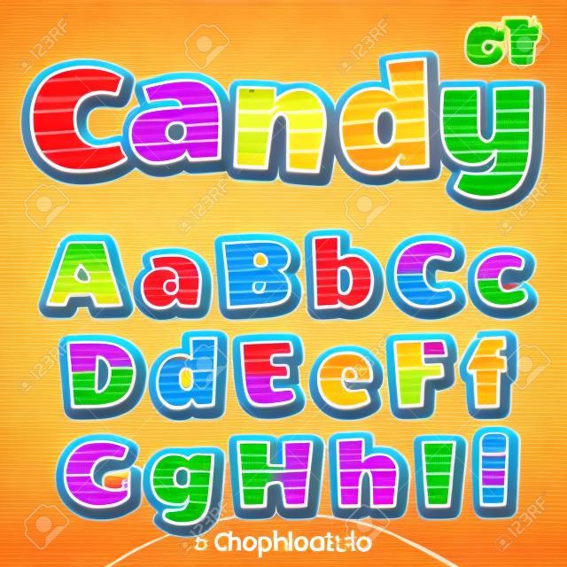Funny children's candy letters.