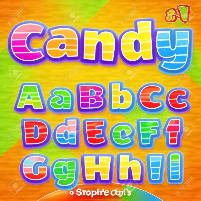 Funny children's candy letters.