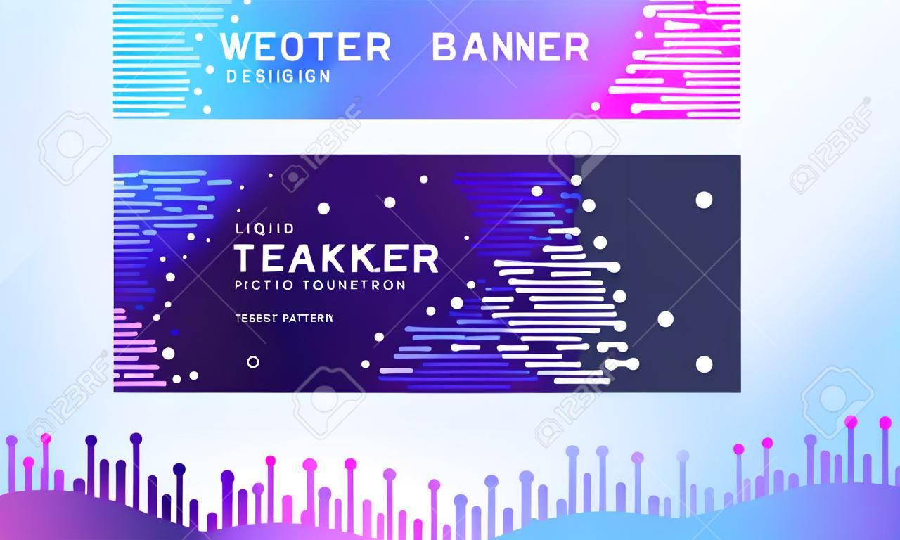 Modern banner design with flow liquid texture for presentation, web site, poster. Halftone Transition Abstract Wallpaper Pattern