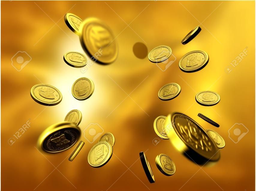 Design de splash de moeda de ouro