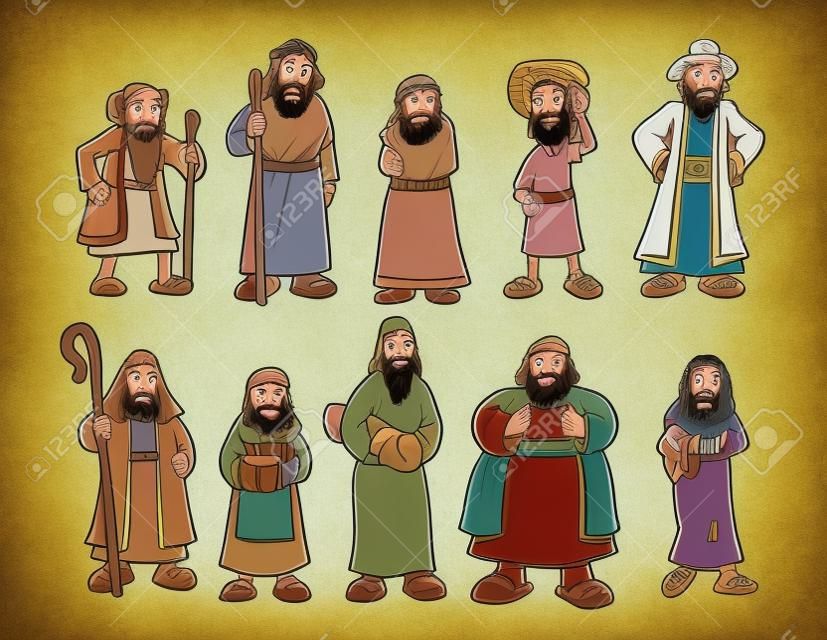 Personnages de dessins animés de la Bible