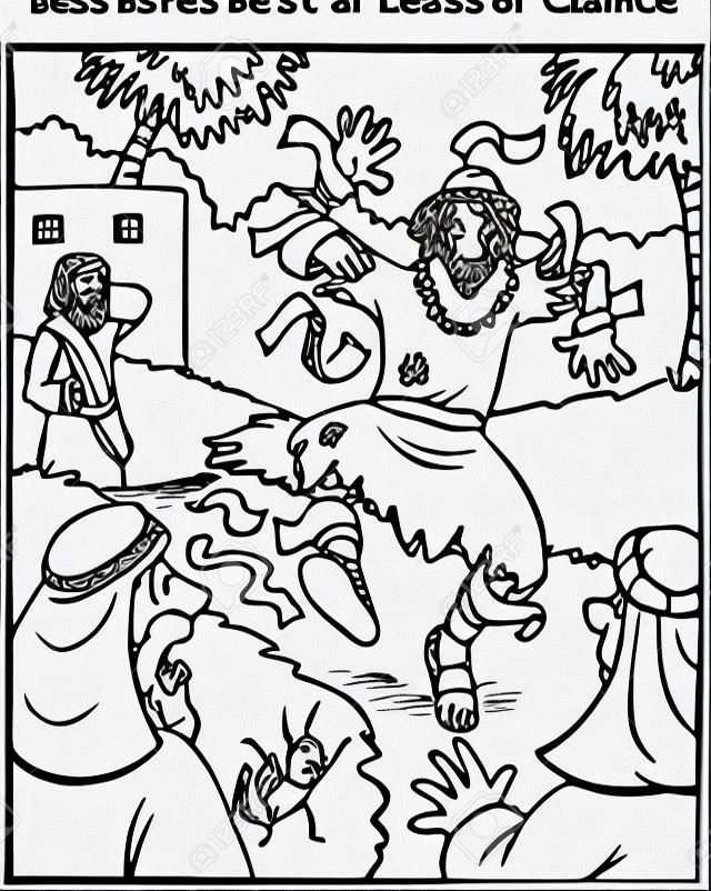 Coloring Page Jesus Cleanses a Leper