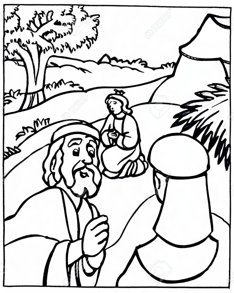 Coloring Page Jesus Praying to Father