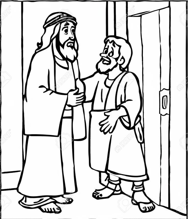 Coloring Page of Jesus appearing to Thomas