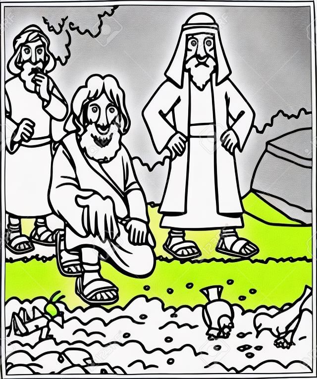 Coloring Page Jesus Parable of Sower