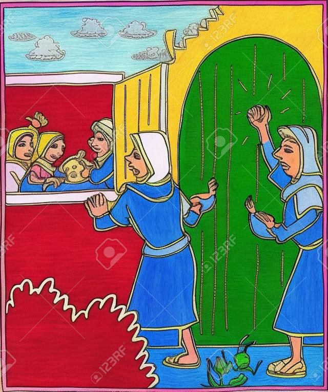Coloring Page of Parable of Ten Virgins