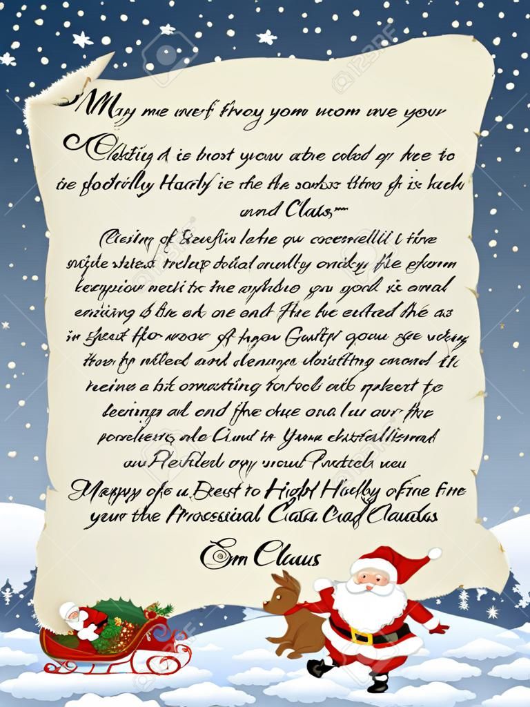 illustration d'une lettre du Père Noël