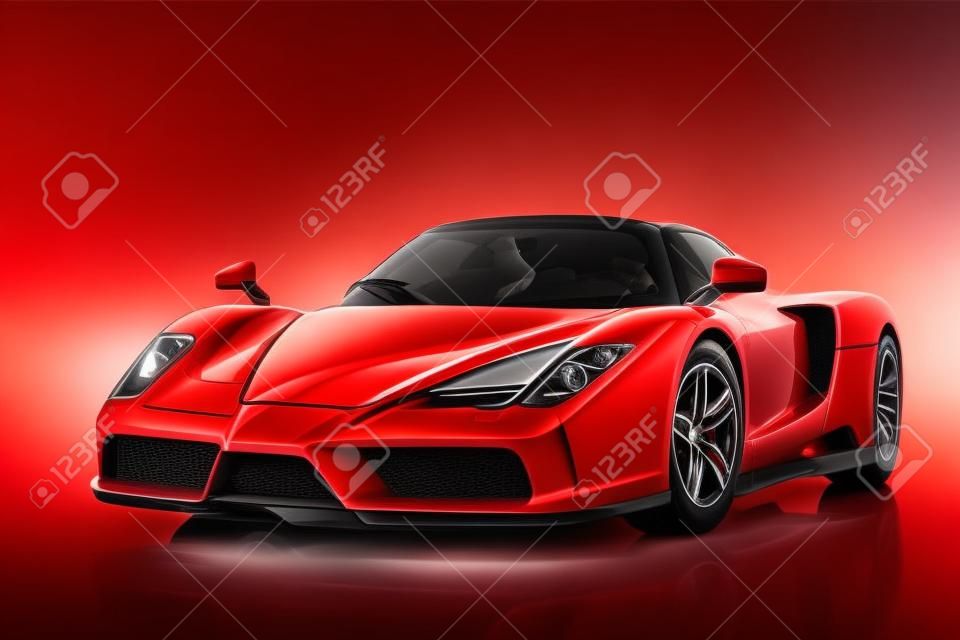 赤いスポーツカーのプラモデル