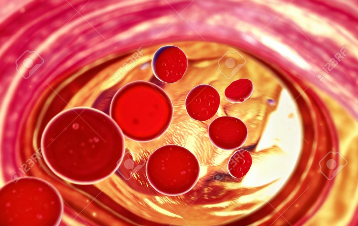 ilustração de células vermelhas do sangue em alto detalhe