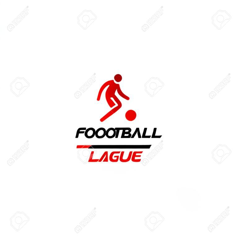 Modèle de logo de mouvement de football simple icône football pour la ligue de football