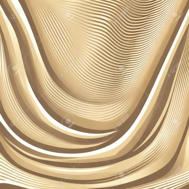 クリーム ベージュの抽象的な背景滑らかな波のパターンを使用してホワイト チョコレートまたはコーヒー広告