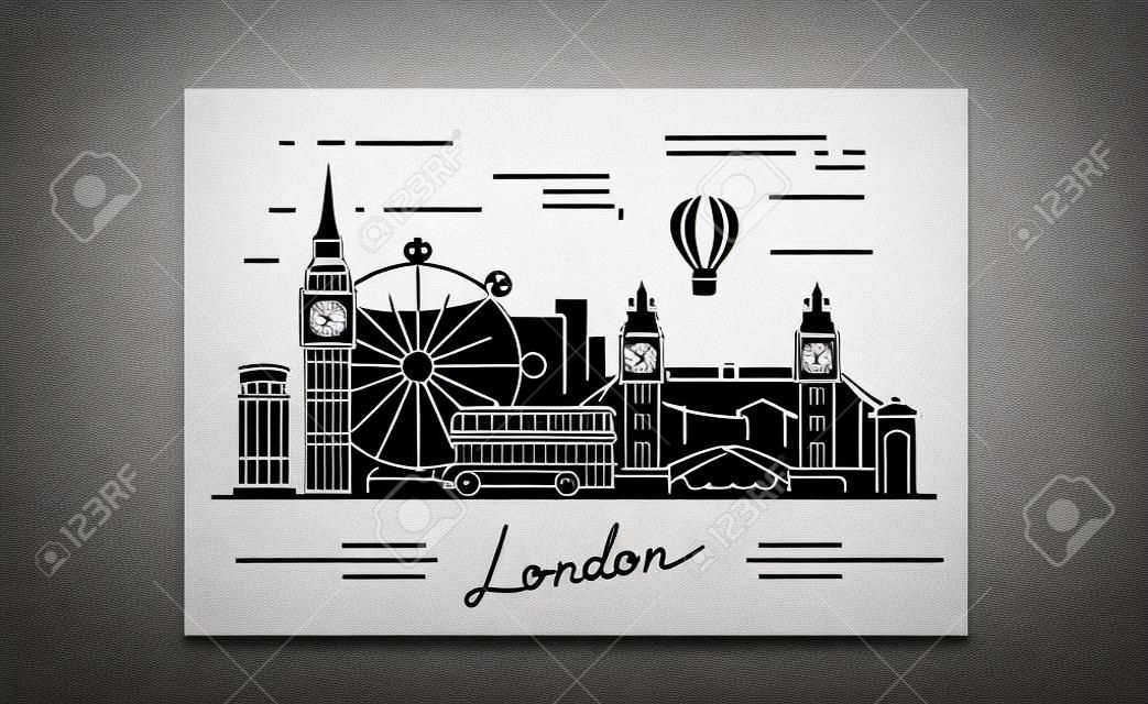 wektor czarny London ikonę na białym tle