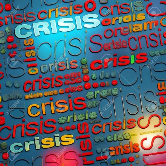 Jednolite tło tekst kryzys
