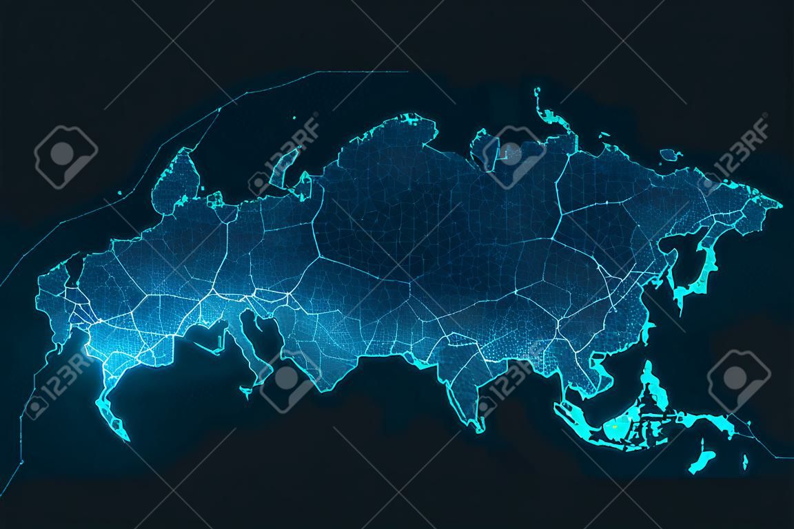 Аннотация Телекоммуникационная сеть Карта - Россия
